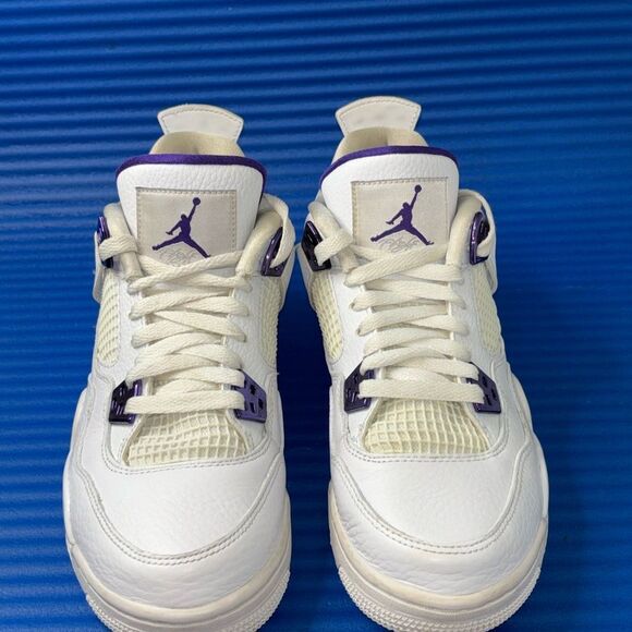 Size 6.5Y- Nike Air Jordan 4 Retro Metallic Purple 408452-115 Women’s 8 - Picture 3 of 8